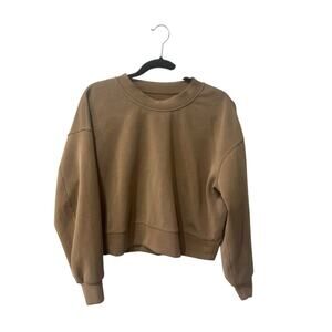 Lululemon Softstreme Sweatshirt 6 Brown Perfectly Oversized Crop Crew #6079